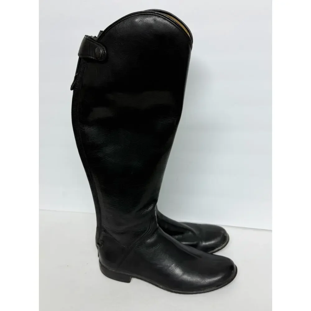 Der Dau Equestrian Riding Field Boots Womans Sz 8.5 Custom Made Leather $2000